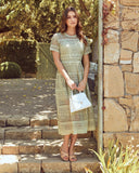 You Are Invited Crochet Lace Midi Dress - Sage