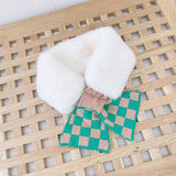 1pc Trendy Cute Children's Polka Dot Plush Scarf For Fall/Winter