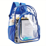 1pc Transparent Fashion Backpack - Breathable Mesh Pouch, Large Spacious Design, Sleek & Casual Style - Perfect for School, Work or Travel