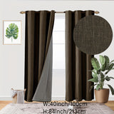 1 Panel Linen Textured Blackout Curtain - Panels for Bedroom and Living Room with Thermal Lining, Polyester Fabric, Grommet Top, and Home Decor Style