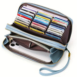 Long Wallet, Multi Slots Large Capacity Purse, Wipeable, Polyester Lining, RFID Blocking, Minimalist Style Best Gift Wallet