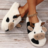 lovefery - White Casual Living Patchwork Round Comfortable Shoes