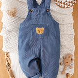 Baby Boy's Overalls Cotton Blend Non-Stretch Solid Color Casual For Spring/Fall