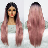 13x4 Lace Front Wigs for Women - Elegant Straight Hair, 180% Density, Synthetic Lace Front, Daily Wear, Party, Halloween Cosplay - High-Quality, Natural-Looking, Breathable, Comfortable, and Long-Lasting