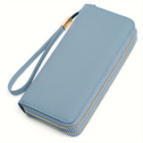 Long Wallet, Multi Slots Large Capacity Purse, Wipeable, Polyester Lining, RFID Blocking, Minimalist Style Best Gift Wallet