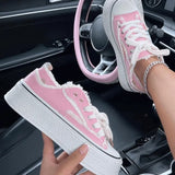 lovefery - Pink Casual Patchwork Frenulum Contrast Round Comfortable Out Door Shoes