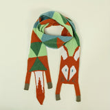 Cozy Fox Plush Scarf For Women - Soft Polyester, Warm & Stylish Winter Accessory, Machine Washable