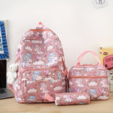 New 3-piece Lightweight School Backpack For Male And Female Students, Laptop Bag, Travel And Leisure Minimalist Bag, Cute Unicorn Backpack For College And High School, Teenage Girl And Boy Backpack