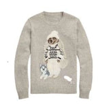 Women Sweaters Cartoon Rl Bear Women Winter Clothing Fashion Long Sleeve Knitted Pullover Cotton Wool Cotton Soft KOQ6