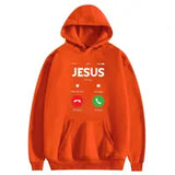 Womens Hoodies Sweatshirts Custom Name Hooded Sweater Funny Jesus Calling Accept Decline Interesting Design Printed Cotton Women Long Sleeves Streetwear 221124