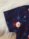 2pcs Boy's Gentleman Santa Pattern Outfit, Short Sleeve Bowtie Shirt & Shorts Set for Daily & Outdoor Wear, Christmas Gift