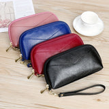 Fashion Large Capacity Dome Wallet, Zipper Around Coin Purse, Women's Casual Clutch Case & Wristlet