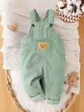 Baby Boy's Overalls Cotton Blend Non-Stretch Solid Color Casual For Spring/Fall