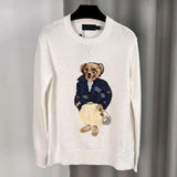 Women Sweaters Cartoon Rl Bear Women Winter Clothing Fashion Long Sleeve Knitted Pullover Cotton Wool Cotton Soft KOQ6