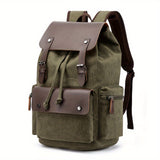 1pc Retro Canvas Backpack - Stylish & Durable for Everyday Use - Simple, Fashionable, Casual Design - Unisex, Spacious Compartments