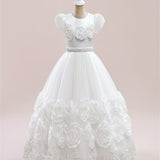 Children's dress Princess dress style long pompadour dress Girl's birthday catwalk piano performance dress