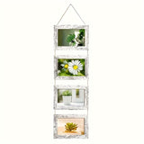 1pc Rustic Multi-Photo Wall Frame - Displays 4 Pictures, Charming Home & Art Decor, Ideal for Birthday & Party Celebrations