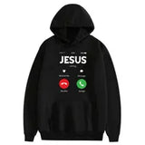 Womens Hoodies Sweatshirts Custom Name Hooded Sweater Funny Jesus Calling Accept Decline Interesting Design Printed Cotton Women Long Sleeves Streetwear 221124