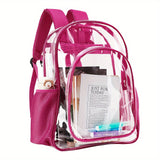 1pc Transparent Fashion Backpack - Breathable Mesh Pouch, Large Spacious Design, Sleek & Casual Style - Perfect for School, Work or Travel