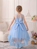 Enchanted Princess Tulle Dress for Girls - Delicate Butterfly Bow & Embroidered Magic, Perfect for Summer Celebrations and Performances