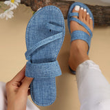 lovefery - Deep Blue Casual Patchwork Solid Color Round Comfortable Shoes