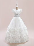 Children's dress Princess dress style long pompadour dress Girl's birthday catwalk piano performance dress