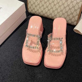 Dress Shoes Women Platform Wedges Ssandals High Heels Shoes  New Summer Flip Flops Beach Sandals Femme Designer New Dress Crystal Slides