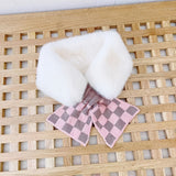 1pc Trendy Cute Children's Polka Dot Plush Scarf For Fall/Winter