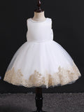 Girl's Lace Lace Embroidered Dress Little Girl's Birthday Party Wedding Flower Girl Dress Festival Dress