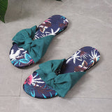 lovefery - Green Casual Daily Patchwork With Bow Round Comfortable Shoes