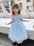 Girls Sweetheart Tutu Princess Dress - Crew Neck, Non-Stretch Polyester, Solid Color, Regular Fit, 100% Polyester, Woven, Perfect for Party and Halloween - Childrens Angel Costume Gift