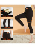 Winter Essential: Cozy Fleece-Lined High-Waisted Leggings - Perfect for Women's Active Lifestyle