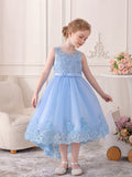 Enchanted Princess Tulle Dress for Girls - Delicate Butterfly Bow & Embroidered Magic, Perfect for Summer Celebrations and Performances