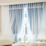 1pc Double-Layer Thermal Insulated Blackout Curtains for Bedroom, Living Room, and Nursery - Modern Grommet Drapes for Effortless Privacy and Energy Efficiency