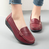 Womens Solid Color Slip-On Loafers - Ultra-Comfortable Flat Loafers with Soft Cushioning - Flexible Driving Shoes for Casual Style