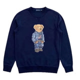 Women Sweaters Cartoon Rl Bear Women Winter Clothing Fashion Long Sleeve Knitted Pullover Cotton Wool Cotton Soft KOQ6