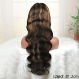 13x6 1B/30 Highlight Lace Front Wig Human Hair 200% Density Body Wave HD Transparent Lace Frontal Wigs Human Hair Colored Balayage Wig For Black Women