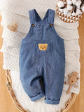 Baby Boy's Overalls Cotton Blend Non-Stretch Solid Color Casual For Spring/Fall