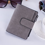 Foldable Short Wallet, Multi Card Slots Coin Purse, Trendy PU Leather Money Clip