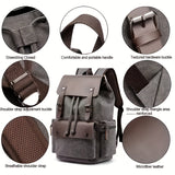 1pc Retro Canvas Backpack - Stylish & Durable for Everyday Use - Simple, Fashionable, Casual Design - Unisex, Spacious Compartments