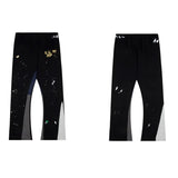 mens designer pants graffiti print sweatpants cargo pants joggers sweatpant cargos pantalon splash ink jogger loose letter A1