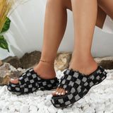 lovefery - Black Casual Patchwork Round Comfortable Shoes