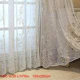 1pc Double Layer Embroidery Curtain With Lace Grommet Top Semi-Blackout Cloth Window Drapes Curtains For Bedroom Living Room Sliding Door Home Decor