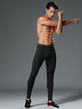 Mens Elite Solid Compression Leggings - Advanced Basketball & Fitness Wear - Super Stretch, Rapid Dry, Slim Fit for Intense Workouts, Running & Court Sports