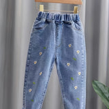 Toddlers Boys Girls Skinny Fit Jeans Straight Leg Leggings Denim Joggers Pants Y2K Street Wear