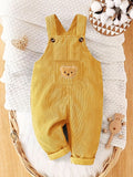 Baby Boy's Overalls Cotton Blend Non-Stretch Solid Color Casual For Spring/Fall