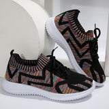 lovefery - Black Casual Sportswear Daily Patchwork Frenulum Round Comfortable Out Door Shoes