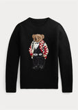 23ss Autumn Men's Designer Sweaters Cartoon Rl Bear Embroidery Fashion Long Sleeve Knitted Pullover Wool Cotton Soft Unisex Men X7ea