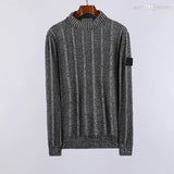 23FW high quality brand mens sweaters Cotton round neck woven men's island sweater hoodies