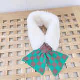 1pc Trendy Cute Children's Polka Dot Plush Scarf For Fall/Winter